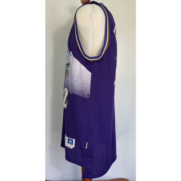VINTAGE ADIDAS UTAH JAZZ JOHN STOCKTON STITCHED JERSEY SIZE MEDIUM - Picture 4 of 9